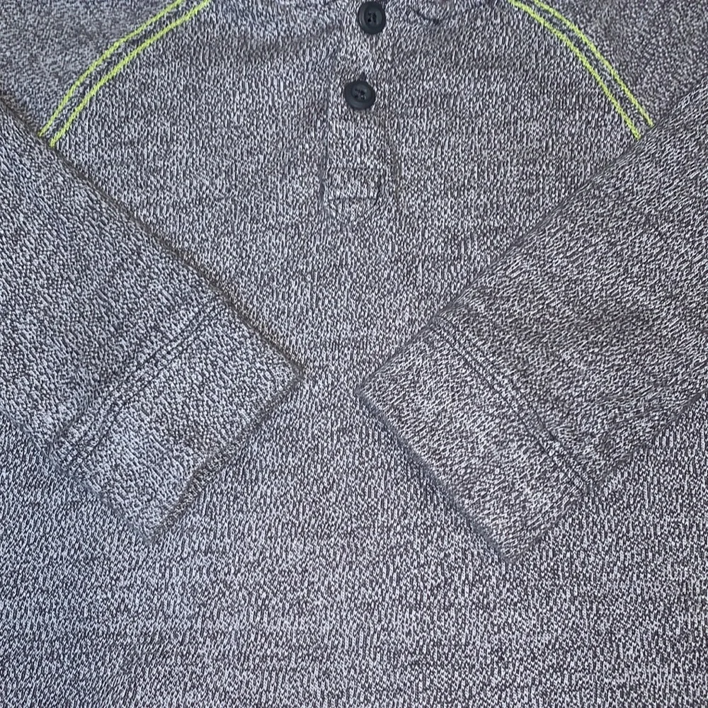 Gymboree Boys Gray Neon Green Hood Sweater 18-24